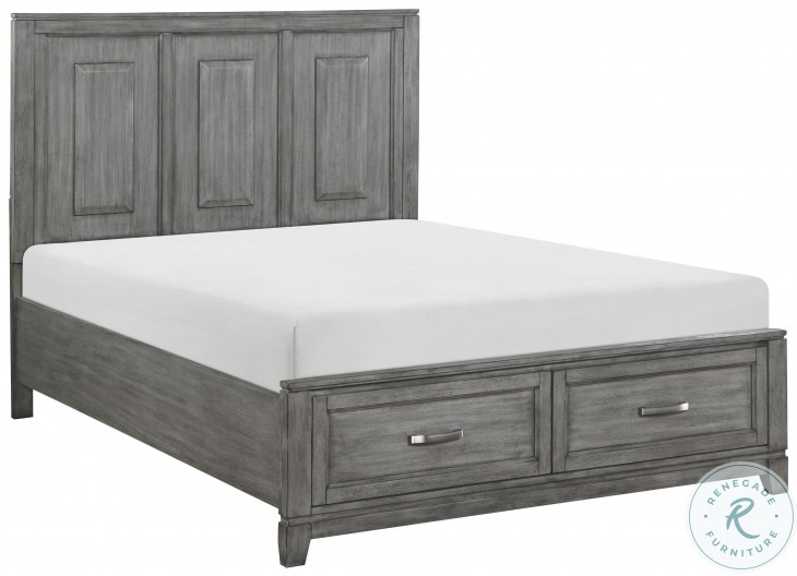 Garretson Gray Queen Platform Storage Bed From Homelegance | Coleman ...