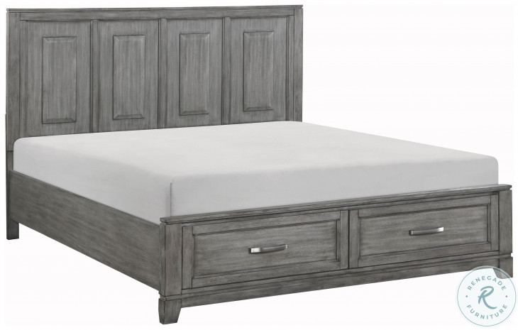 Garretson Gray California King Platform Storage Bed From Homelegance ...