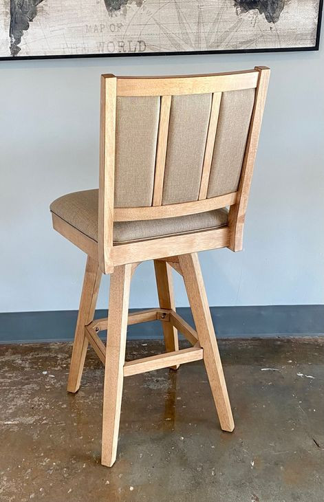 Logans Edge Brown High Back Swivel Barstool