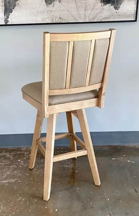 Logans Edge Brown High Back Swivel Barstool
