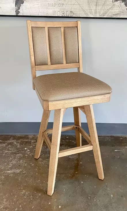 Logans Edge Brown High Back Swivel Barstool