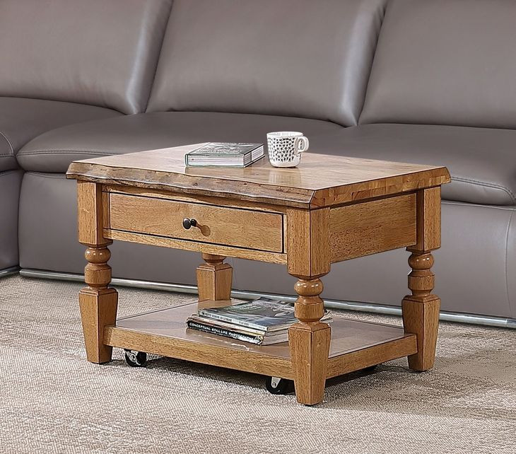 Logans Edge Brown 2 Drawers Rectangular Chofa Table