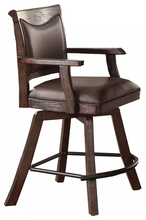 Gettysburg Dark Distressed Spectator Counter Height Stool