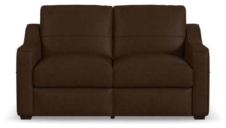 Hudson Dark Brown Leather 70" Loveseat