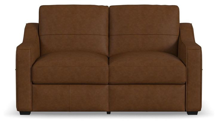 Hudson Brown Leather 70" Loveseat