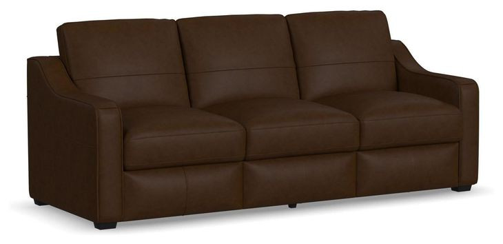 Hudson Dark Brown Leather 98" Sofa