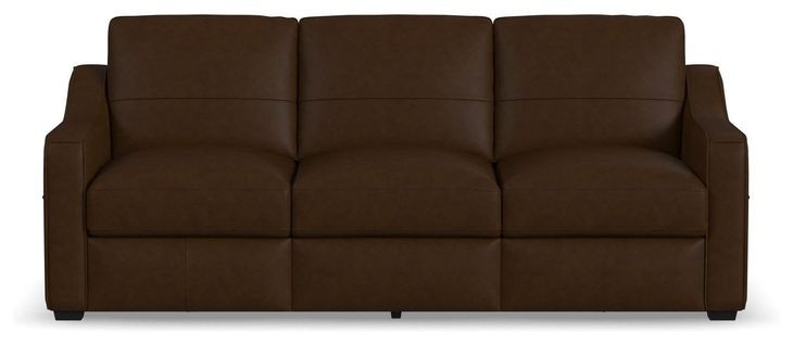 Hudson Dark Brown Leather 98" Sofa