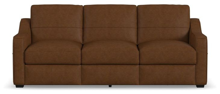 Hudson Brown Leather 98" Sofa