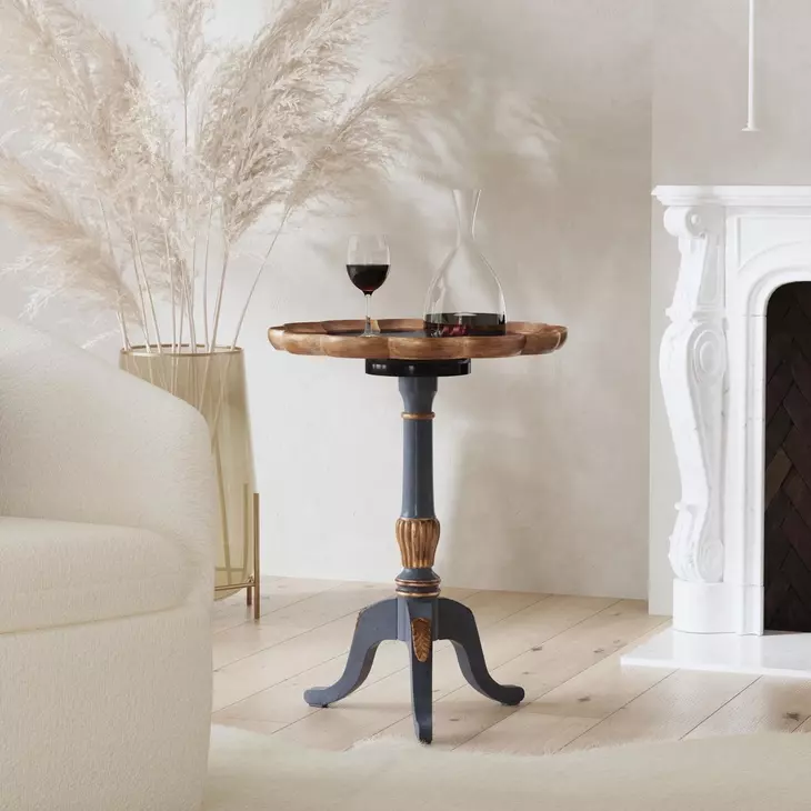 Dansby Pastel Blue 20" Round Side Table