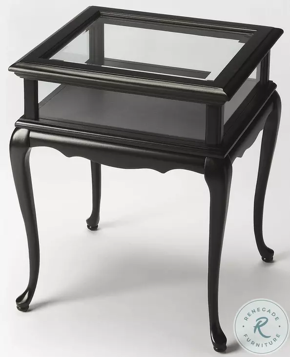 Burton Black Licorice Curio Table