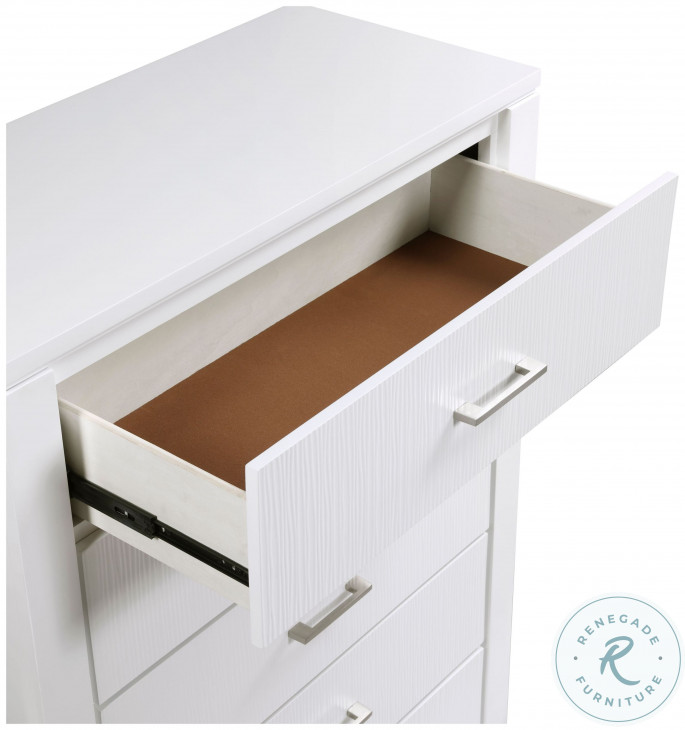 Prism White Platform Storage Bedroom Set from Homelegance | Coleman