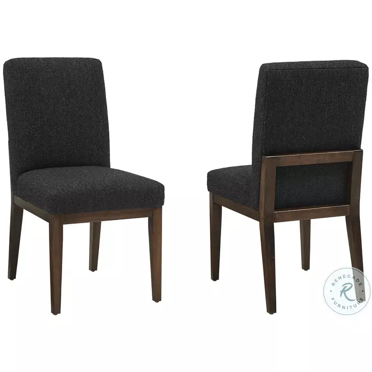 Ben And Erin Napier Dark Cherry And Black Performance Fabric Upholstered Side Chair Set Of 2