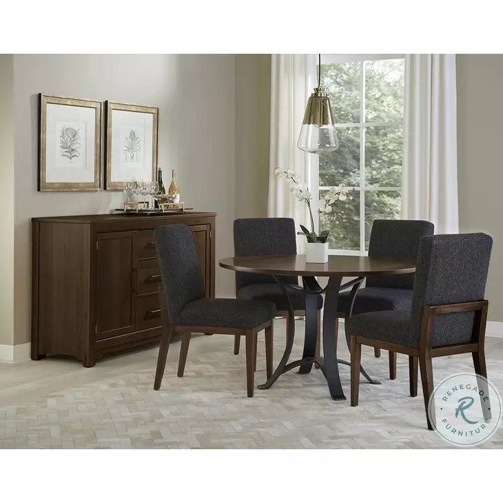 Ben And Erin Napier Dark Cherry And Black Performance Fabric Upholstered Side Chair Set Of 2