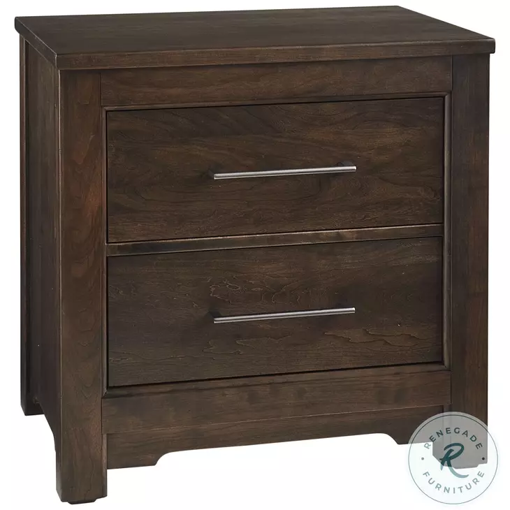 Ben And Erin Napier Dark Cherry 2 Drawer Nightstand