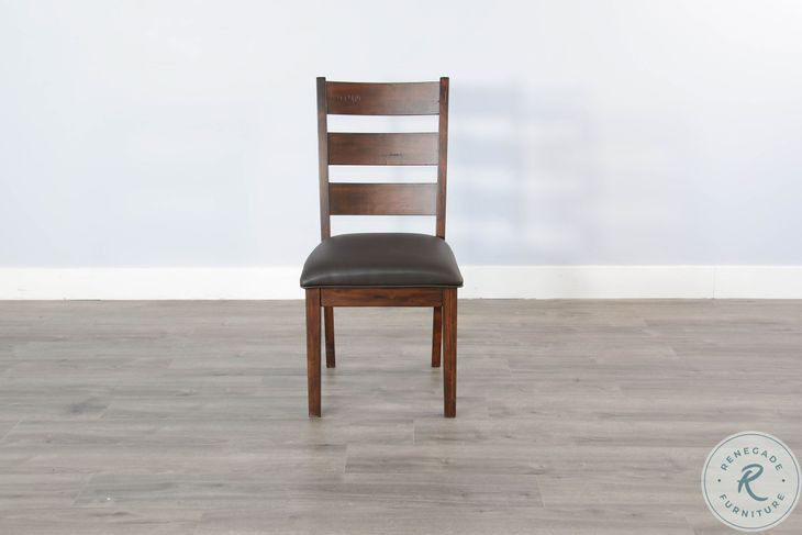 Villa Rosso Vintage Mocha Ladderback Dining Chair Set of 2