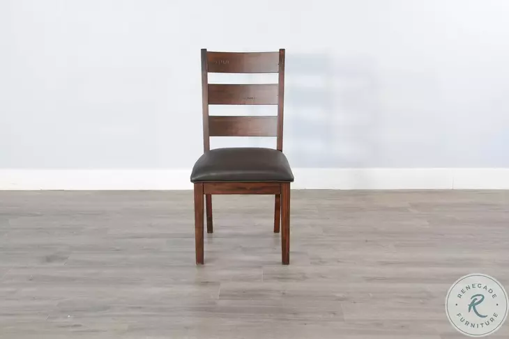 Villa Rosso Vintage Mocha Ladderback Dining Chair Set of 2