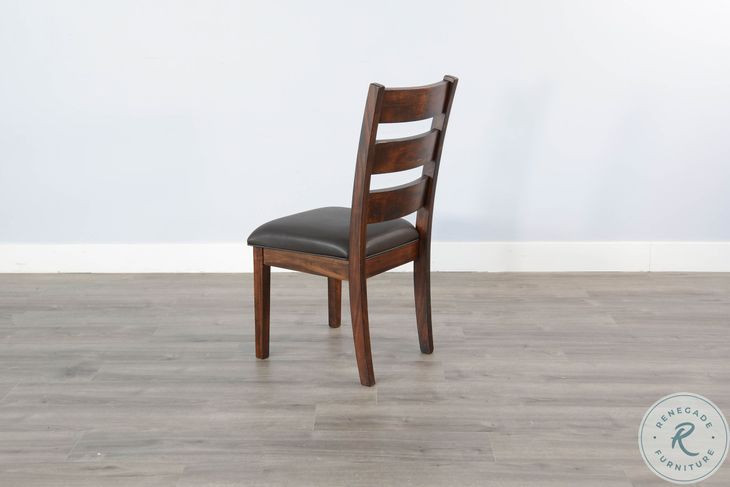 Villa Rosso Vintage Mocha Ladderback Dining Chair Set of 2