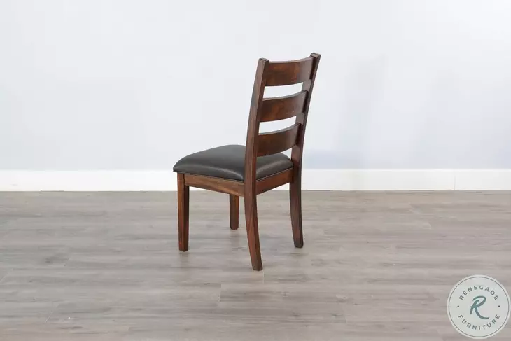 Villa Rosso Vintage Mocha Ladderback Dining Chair Set of 2