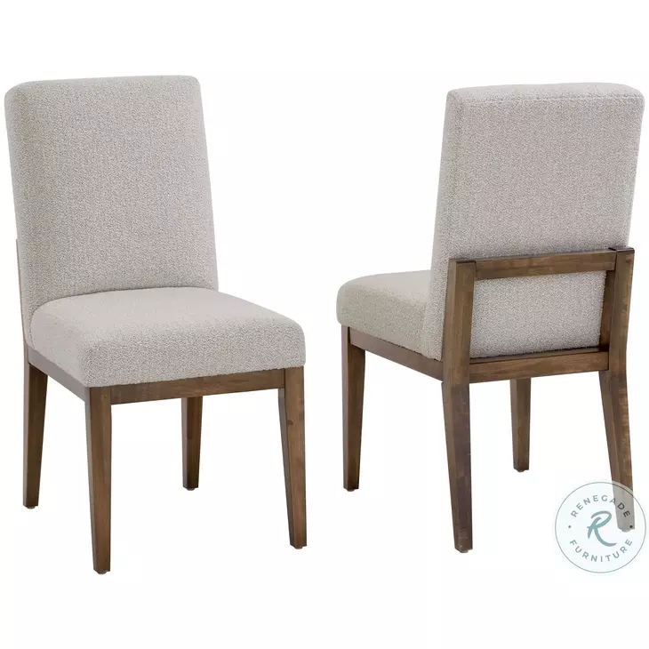 Ben And Erin Napier Medium Cherry And Gray Performance Fabric Upholstered Side Chair Set Of 2