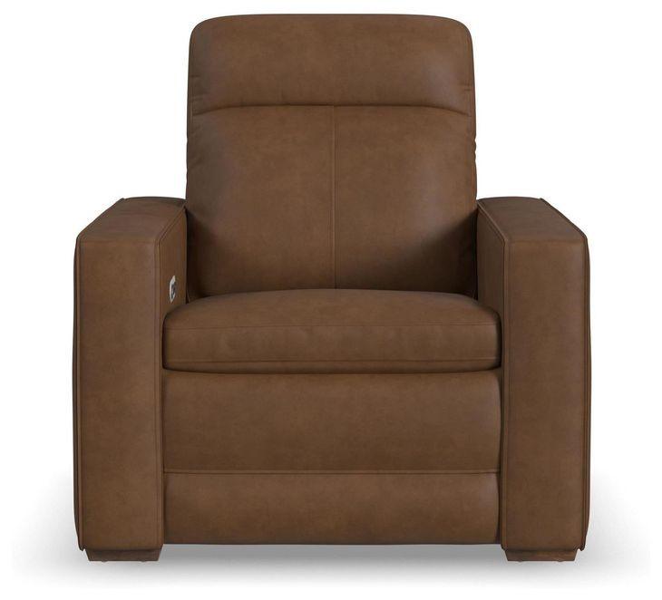 Dutch Cortado Brown Leather Zero Gravity Power Recliner with Power Lumbar and USB Charging