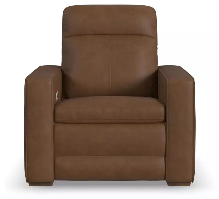 Dutch Cortado Brown Leather Zero Gravity Power Recliner with Power Lumbar and USB Charging