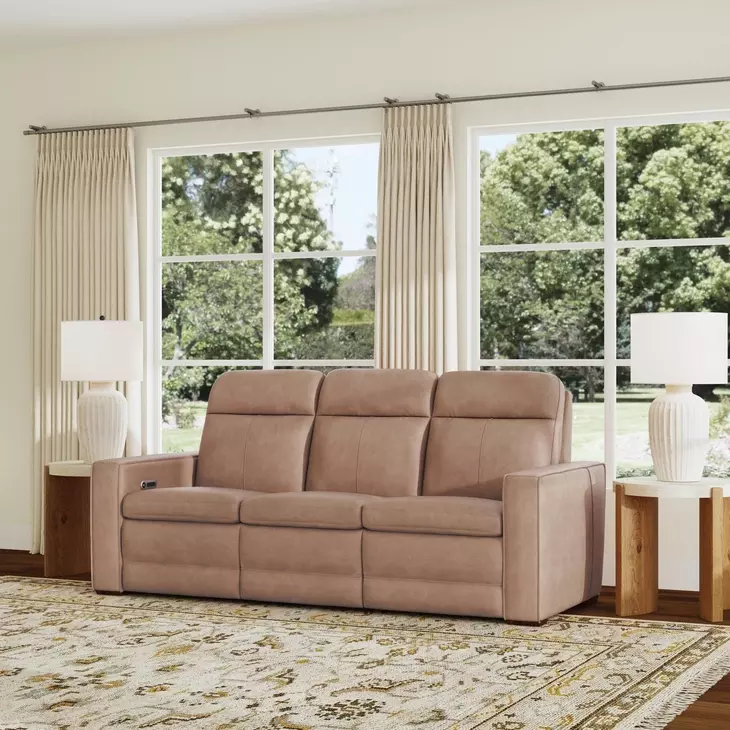 Dutch Desert Tan Leather Zero Gravity Power Reclining Living Room Set