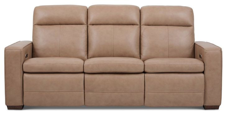 Dutch Desert Tan Leather 91" Zero Gravity Power Reclining Sofa with Power Lumbar and USB Charging