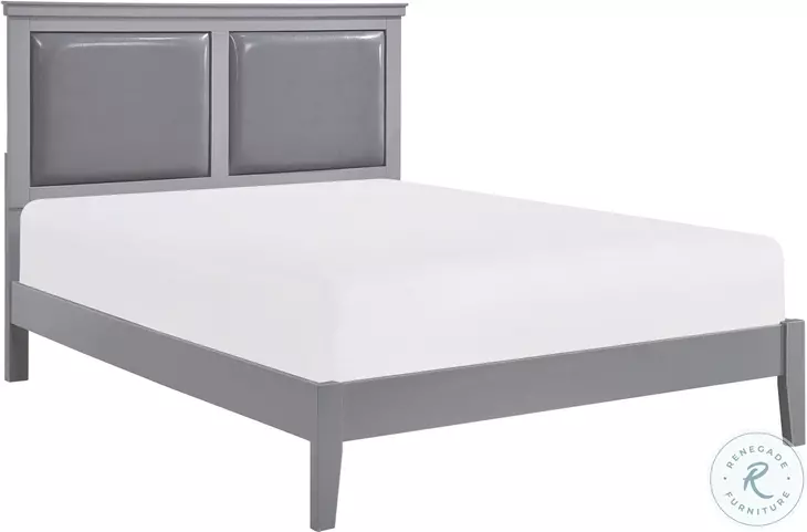 Seabright Gray King Upholstered Panel Bed