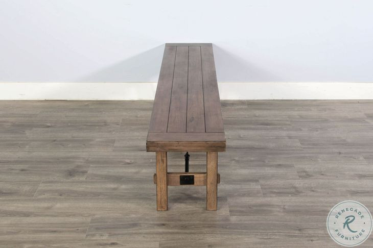 Cozy Luxe Buckskin 72" Dining Bench with Turnbuckle