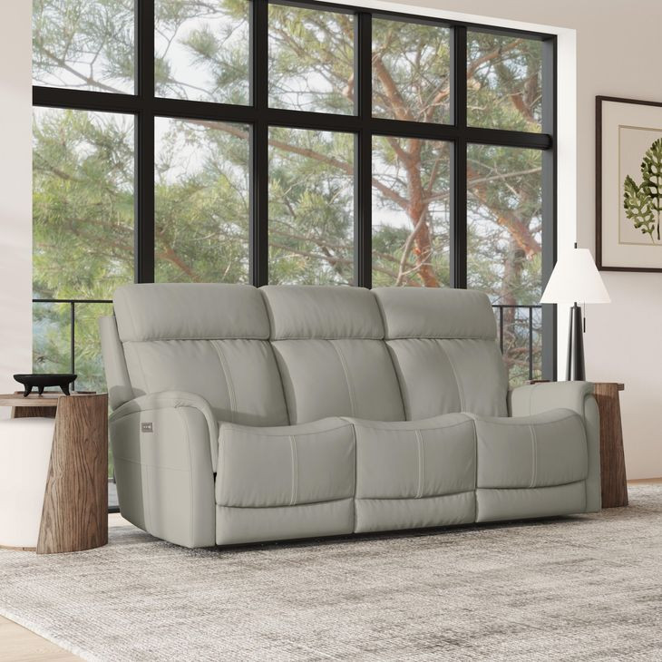 View Dove Power Reclining Living Room Set With Power Headrest And Lumbar