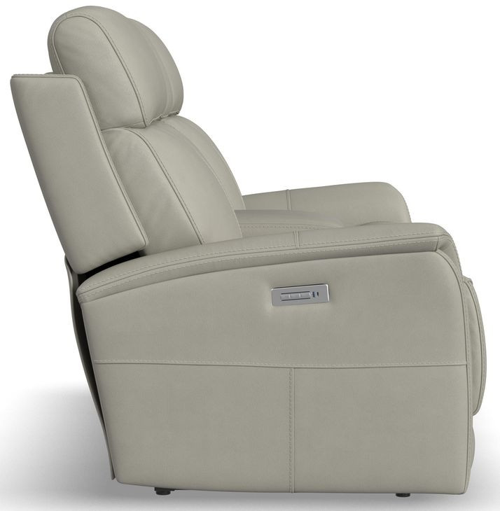 View Dove Power Reclining Living Room Set With Power Headrest And Lumbar