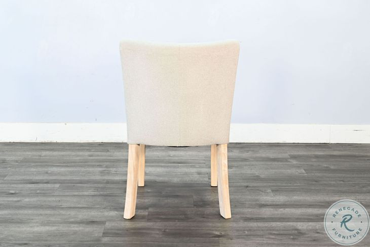 Willow Nest Bergen Oak Upholstered Dining Chair Set of 2