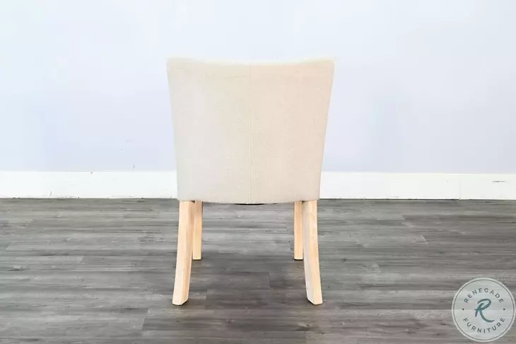 Willow Nest Bergen Oak Upholstered Dining Chair Set of 2
