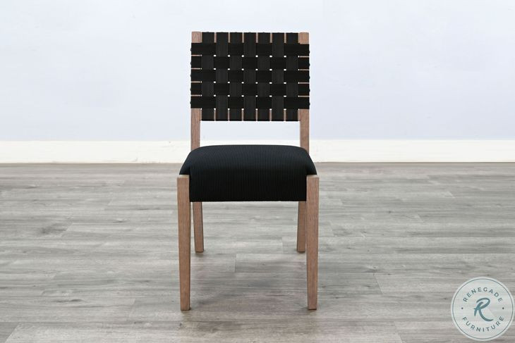 Strata Weave Desert Plain Dining Chair Set of 2