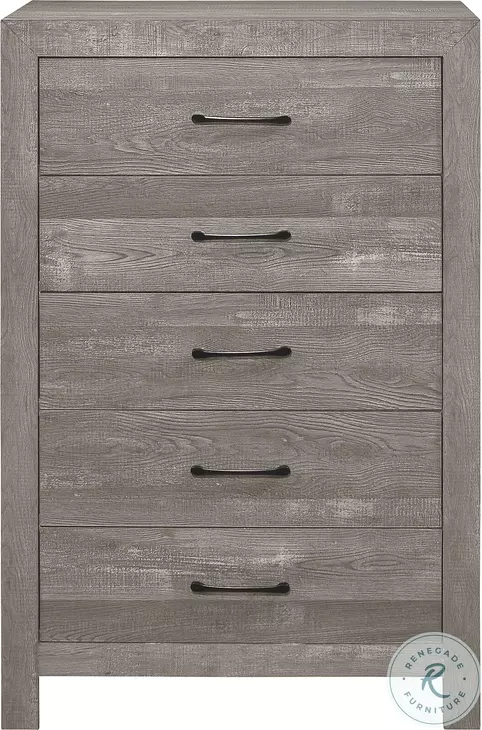Corbin Gray V-pattern Panel Bedroom Set