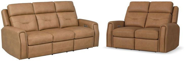 Felix Brown Leather Zero Gravity Triple Power Reclining Living Room Set