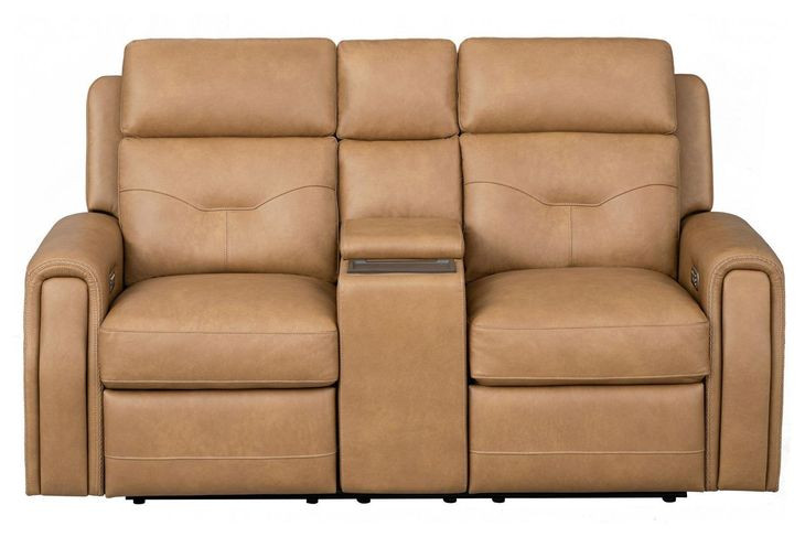 Felix Brown Leather 74" Zero Gravity Triple Power Reclining Loveseat with USB Charging and Heat Massage