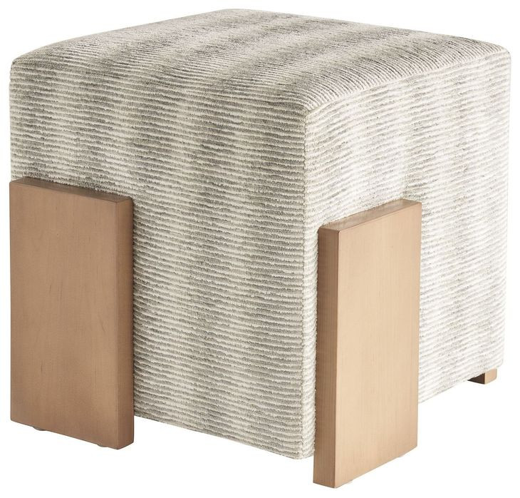 Sunset Key Hamden Beige Upholstered Square Ottoman
