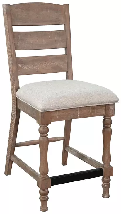 Sierra Beige Upholstered Counter Height Stool Set of 2