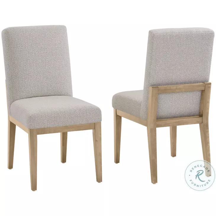 Ben And Erin Napier Bleached Cherry And Gray Performance Fabric Upholstered Side Chair Set Of 2