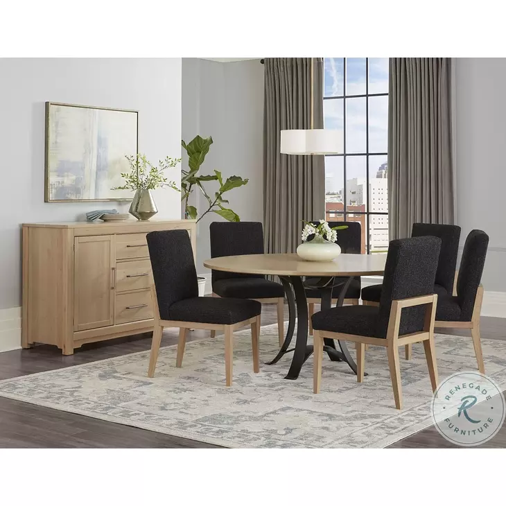 Ben And Erin Napier Bleached Cherry And Metal 48" Round Dining Table