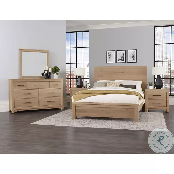 Ben And Erin Napier Bleached Cherry Plank Queen Panel Bed