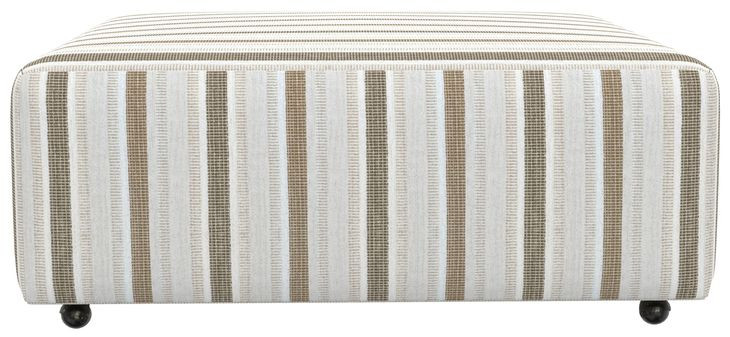 Micah Sand Castered Cocktail Square Ottoman
