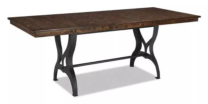 District Copper and Black Extendable Rectangular Counter Height Dining Room Set