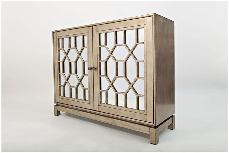 Casa Bella Vintage Silver 2 Door Mirrored Cabinet