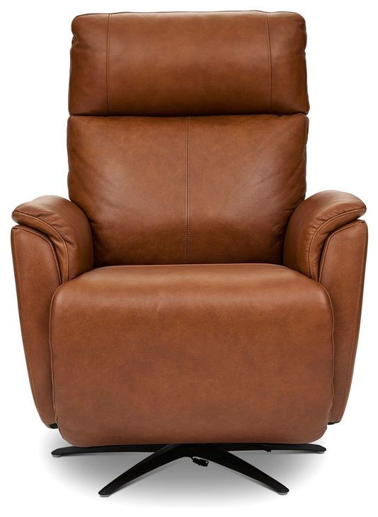 Cove Autumn Leather Zero Gravity Swivel Power Recliner with USB Charging and Heat Massage