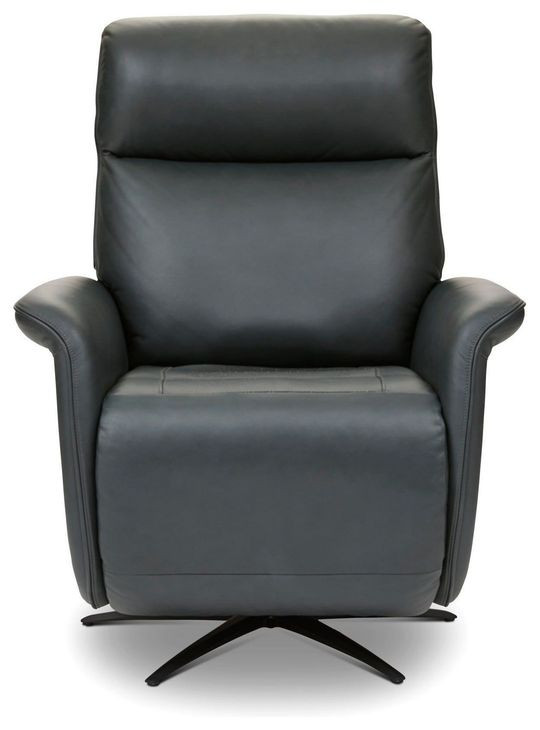 Haven Harbor Leather Zero Gravity Swivel Power Recliner with USB Charging and Heat Massage