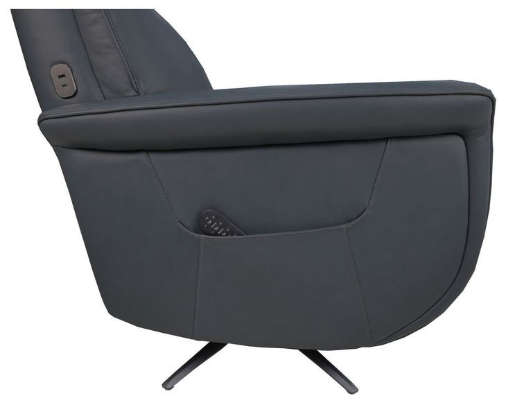 Haven Harbor Leather Zero Gravity Swivel Power Recliner with USB Charging and Heat Massage