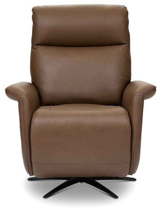 Haven Riverstone Leather Zero Gravity Swivel Power Recliner with USB Charging and Heat Massage