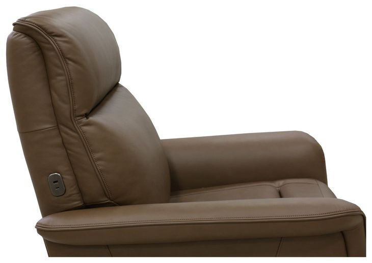 Haven Riverstone Leather Zero Gravity Swivel Power Recliner with USB Charging and Heat Massage